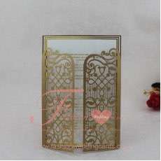Fancy Gold Laser Cut Wedding Invitations Sydney